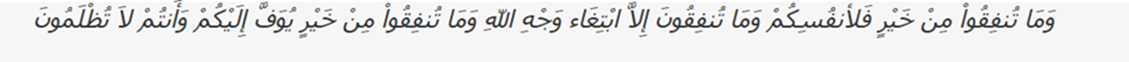 Quran Ayah about Charity
